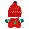 Christmas Sweater Knit Hat Set for 10cm Plush Costume & Tree, Toy, Kigurumi, Accessories, Otaku, Doll, Mascot, K-Pop Doll, [Used]