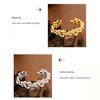 Thumb Ring Hollow Heart Shape Adjustable Opening Design Finger Ring Stainless Steel Finger Band Versatile Jewelry Gift