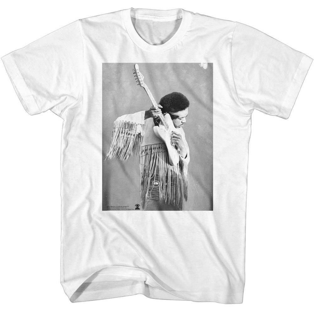 Jimi Hendrix Listen To Guitar White T-Shirt Unisex T-Shirt S
