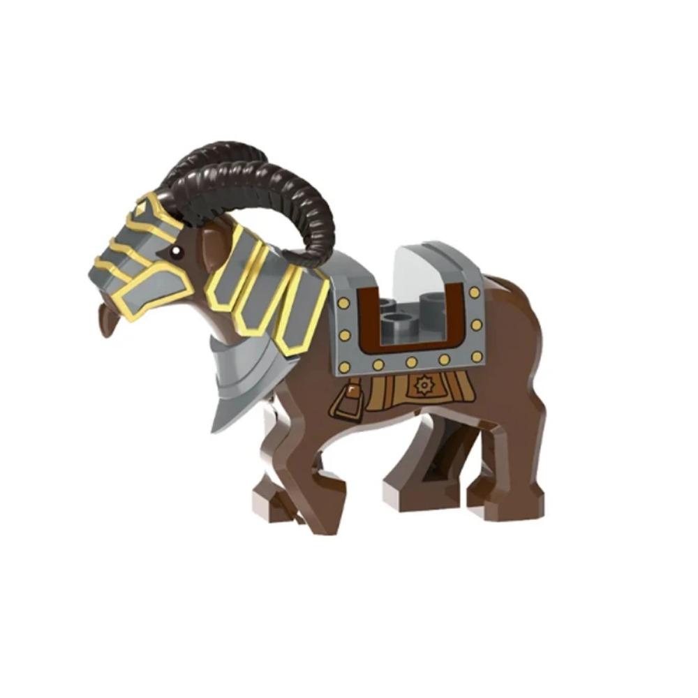 MOC Animal Building Block Accessories Set Crow Parrot Peacock Eagle Flamingo Transport Horse Ox Cart Gift Brick Model Toy K001