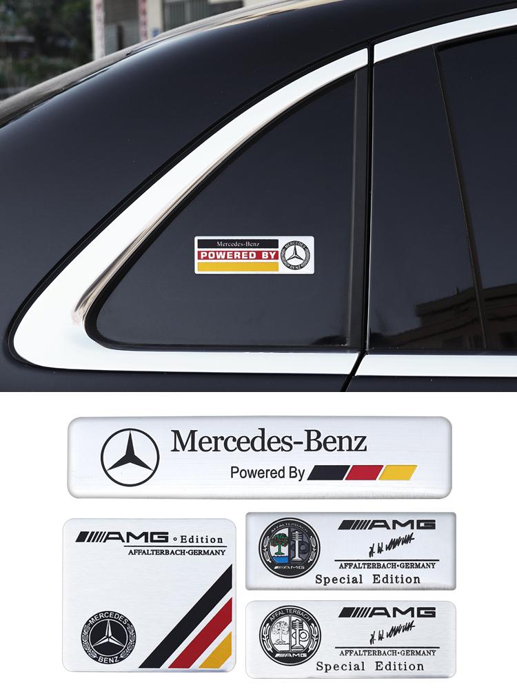 GLC GLB 3D Aluminum Mercedes Benz Badge Car Styling Stickers Decal Accessories For AMG W177 W176 X166 X167 C257 C218 X253 C118