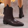 Fashion Ladies Shoes 2025 Fashion Back Zipper Women's Boots New Pointed Toe Modern Boots Women Winter Best Seller Mid-Calf Boots Zapatos