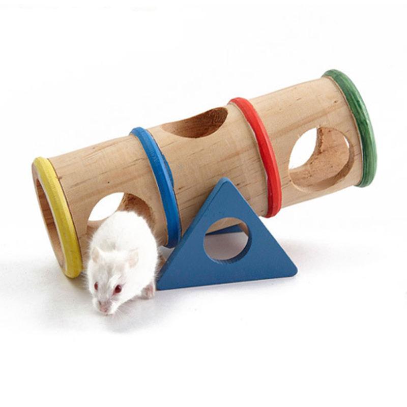 Natural Wooden Hamster Toy Hamster Swing Chew Toys For Chinchillas