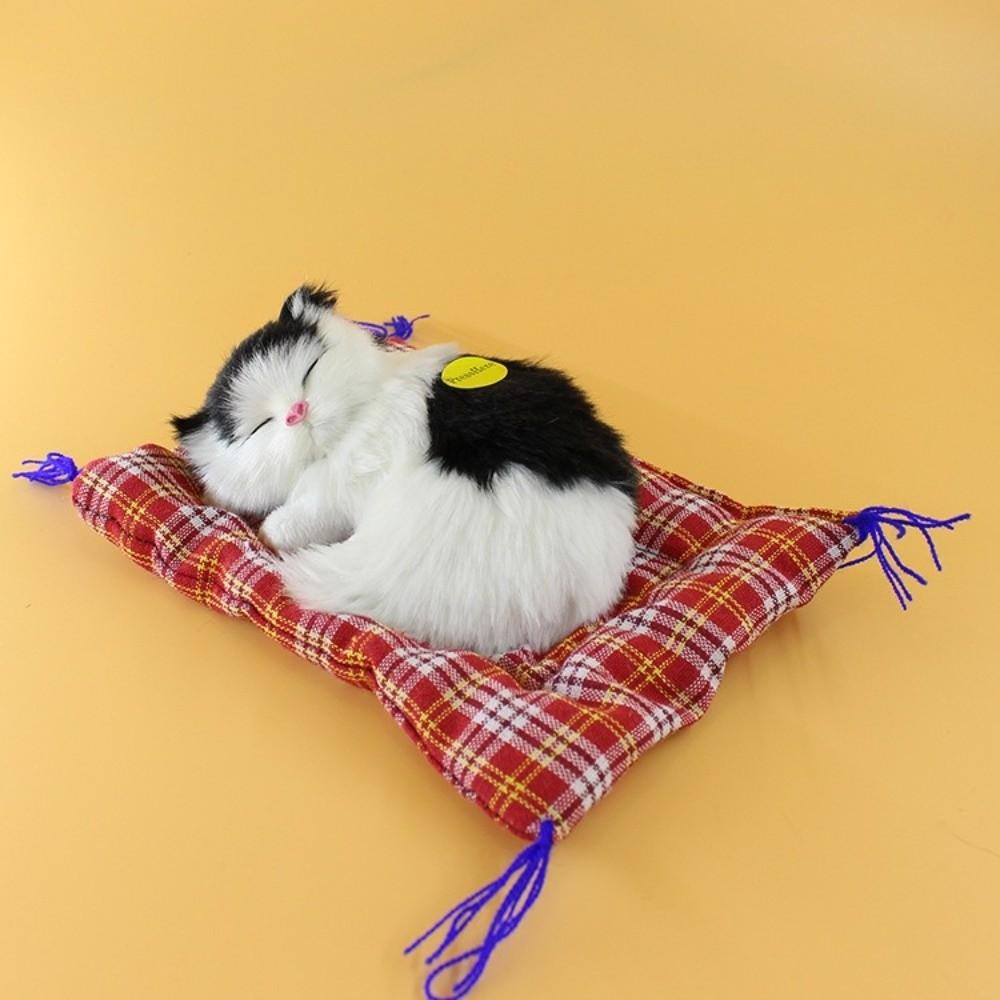 Simulation Sounding Kitten Sounding Toy Sleeping Kittens Cat Plush Toy Cute Kitten Plush Toy  Home
