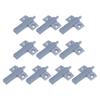 Push Latches, 10 Pcs Pull Latch, Furniture Damper Catch, Damper, Door Stop, Cupboard, Cabinet, Silent, Gray