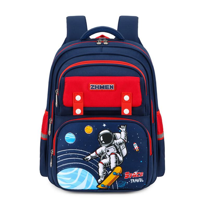 

Cute Cartoon Design Childrens Backpack Durable And Spacious For Elementary Students Dark BlueRed