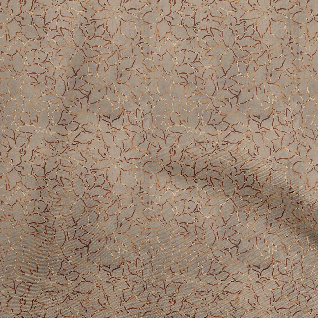 oneOone Cotton Flex Brown Fabric Aian Batik Sewing Craft Projects Fabric Prints By Yard 40 Inch