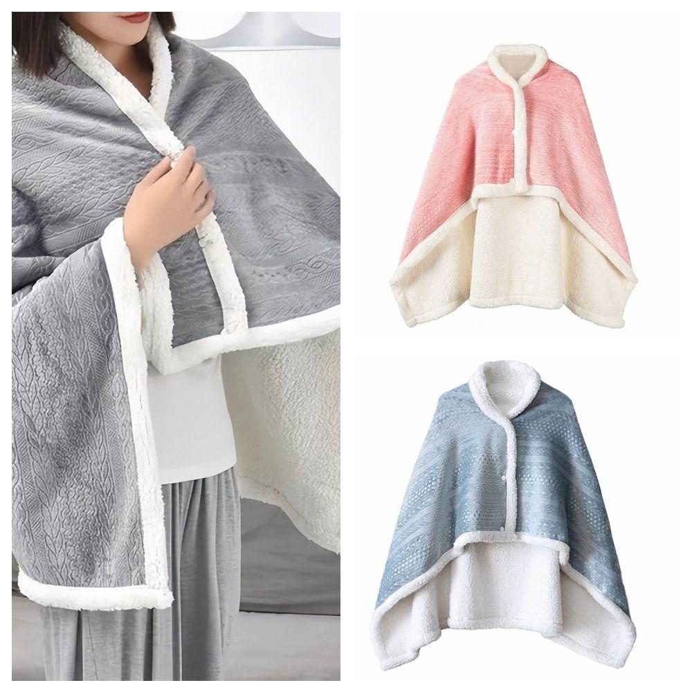 Warm Flannel Blanket Shawl Thicken Women Scarf Casual Warm Shawl  Bedroom