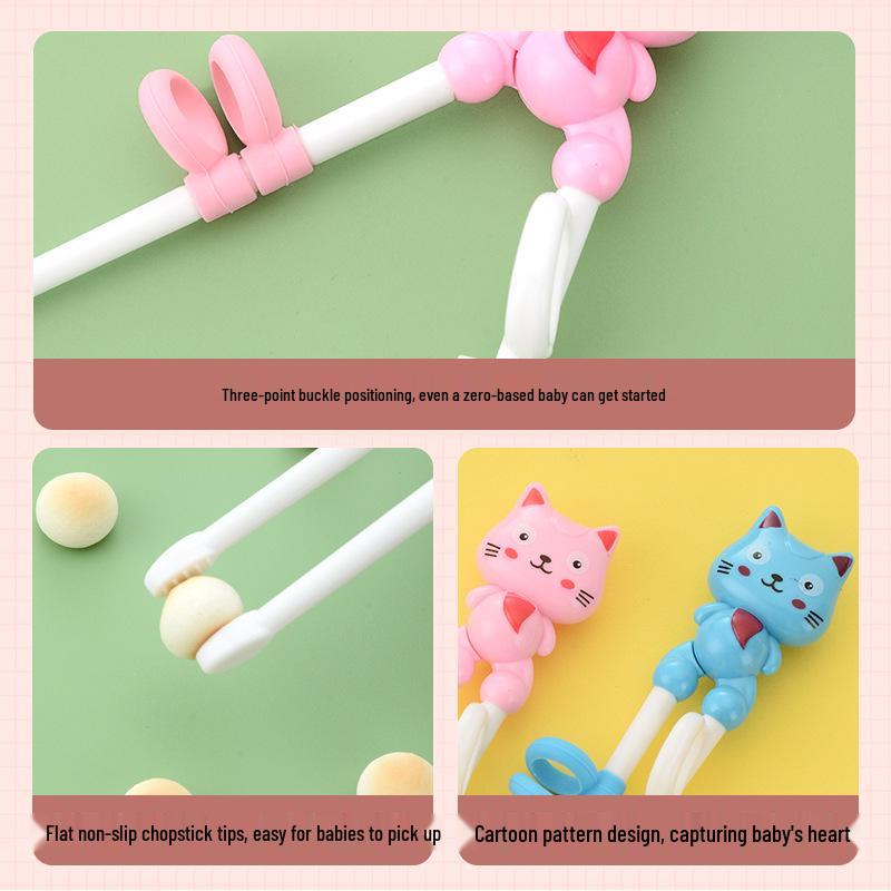 Animal Cartoon Children's Training Chopsticks - Cute and Portable Chopsticks for Kids' Learning