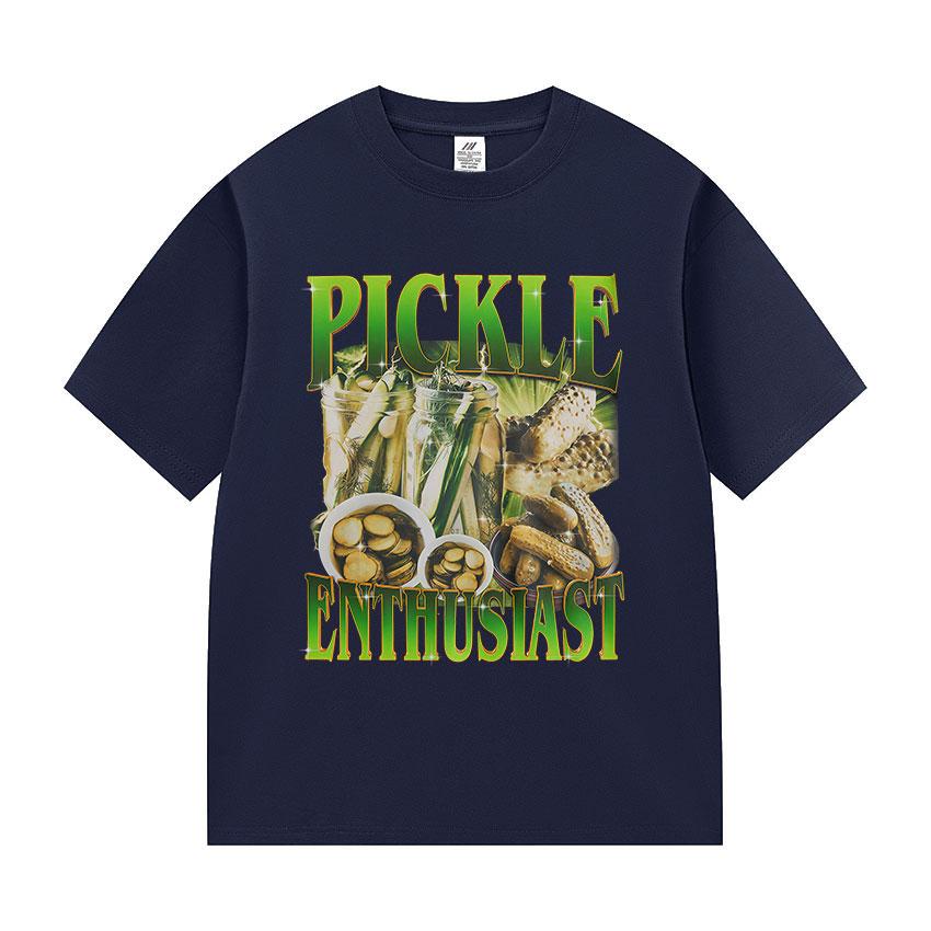 Funny Pickle Enthusiast Meme T-Shirt Men Women Vintage Style Pickle Lover T Shirts Fashion High Quality Cotton Short Sleeve Tees