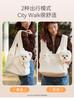 Large Capacity Adjustable Portable Pet Carrier Backpack Comfortable Cotton Pet Outdoor Travel Bag Simple Cross Chest Backpack