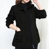 Women's Winter Fashion Solid Color Long-Sleeved Windshield Coat Cardigan