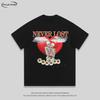 Unisex Oversized Vintage Skull Print Washed Cotton Tee Loose Fit Streetwear T-Shirt