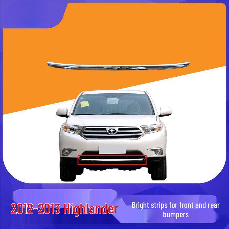 Compatible with 12th & 13th Gen Highlander: Lower Grille, Front & Rear Bumper, & Front Grille Decorative Bright Strips. Professional Factory