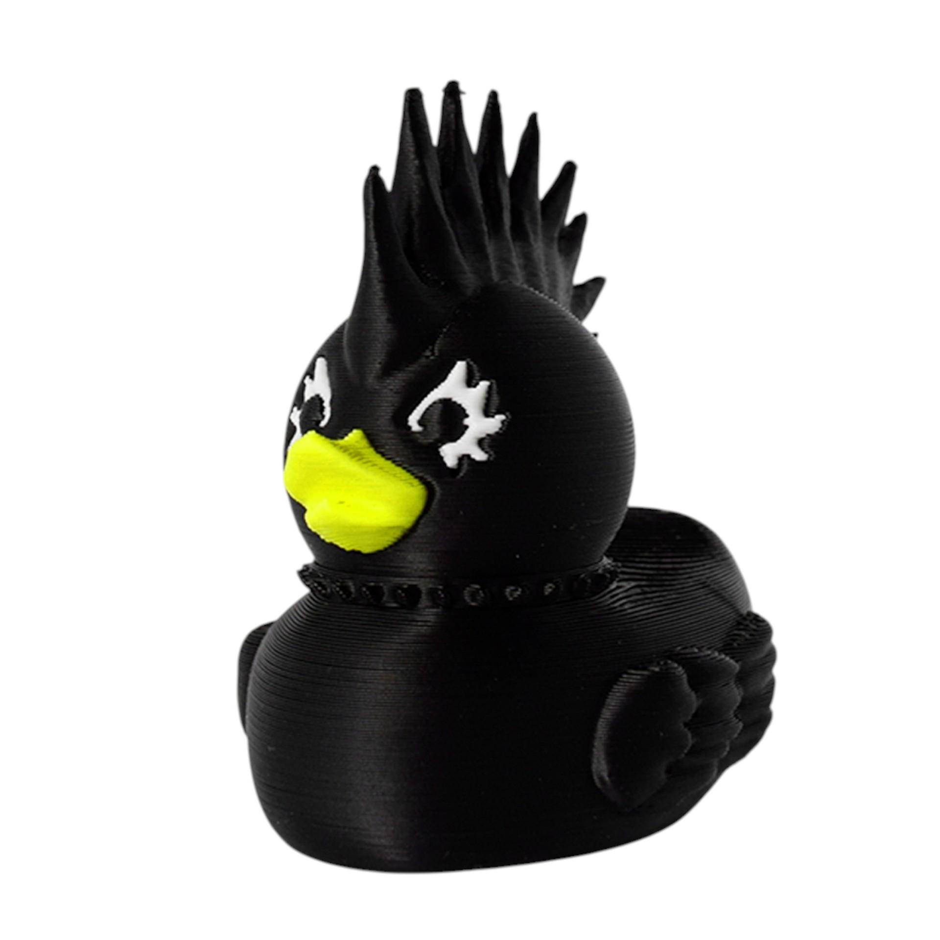 3D Punk Duck: Creative Fashionable Desktop Ornament Black