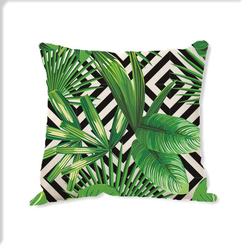 Pillowcase Green Planting Nordic Simple Linen Home Decoration Cushion Cover Design Cushion Cover