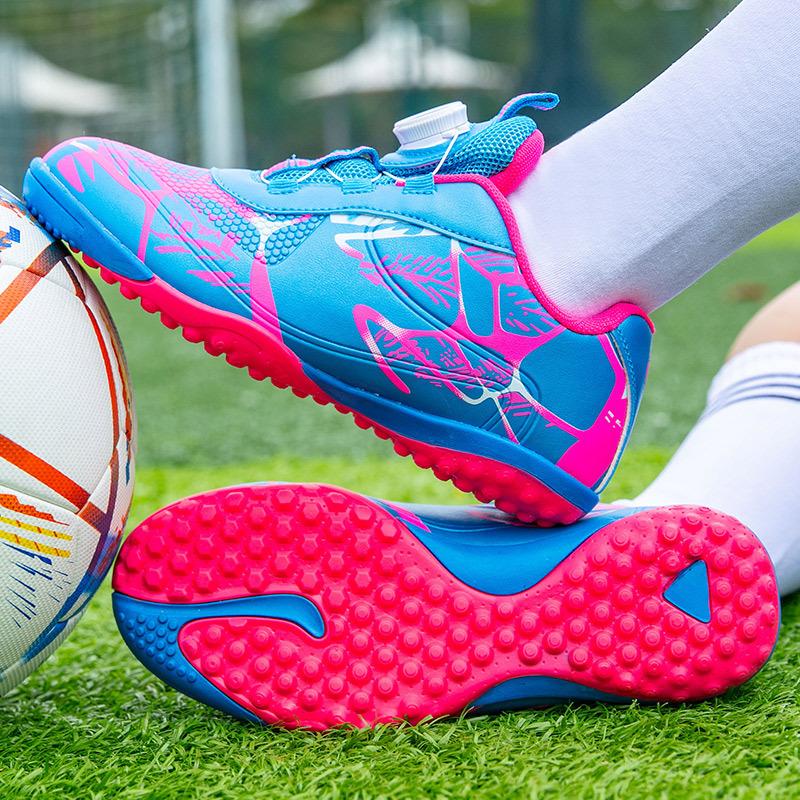 Football Shoes Children's Summer Breathable Rotary Button Boys Girls Boys Elementary School Training Shoes