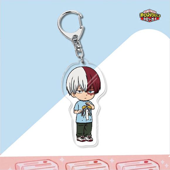 Anime Games My Hero Academia Akrylový přívěsek na klíče Kovový prsten Taška na klíče Dekorace na klíče Doplněk Dárek Anime Dárky Přívěsek