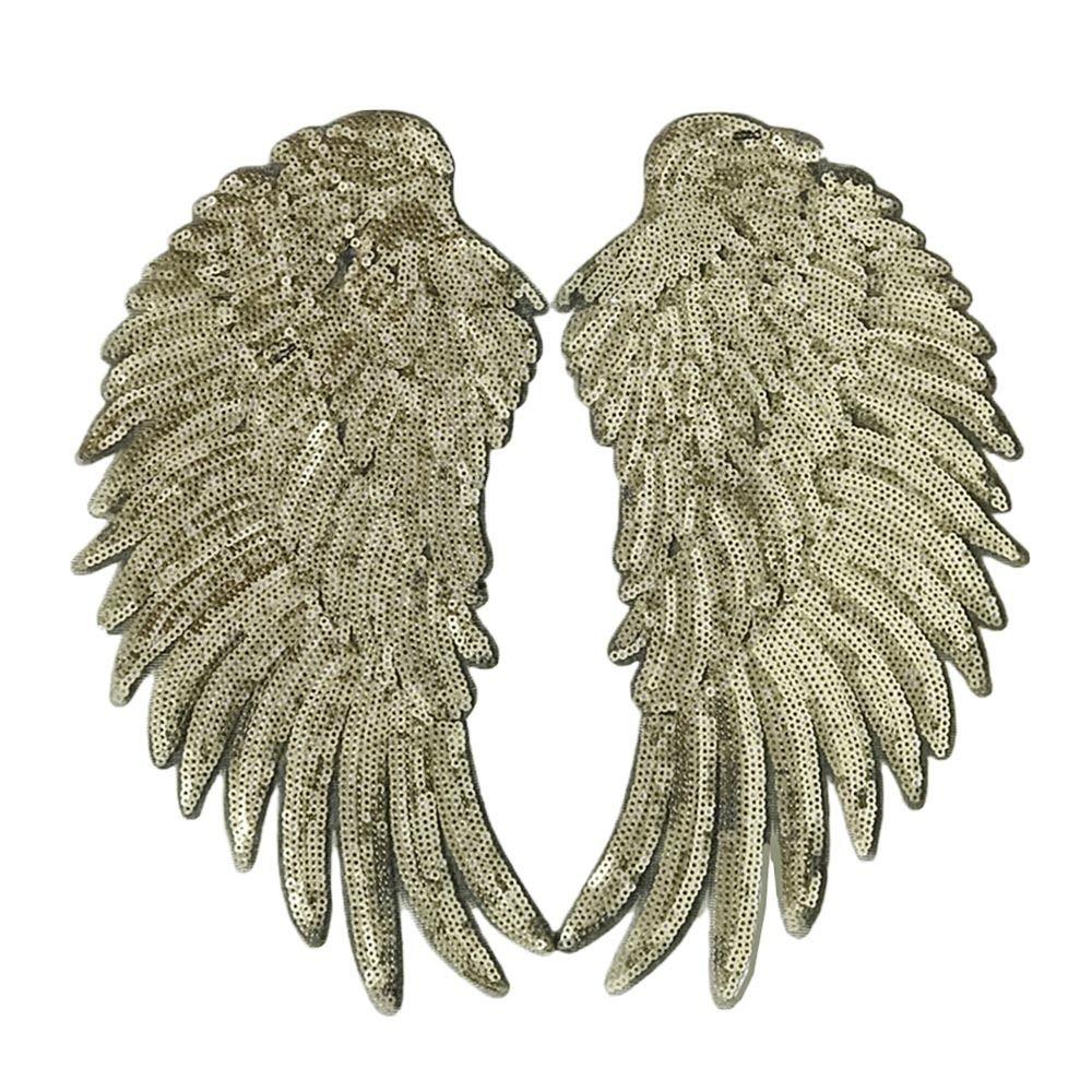 Dreamy Feather Wings Rainbow Embroidered Badges Clothing Accessories Sequin Patches