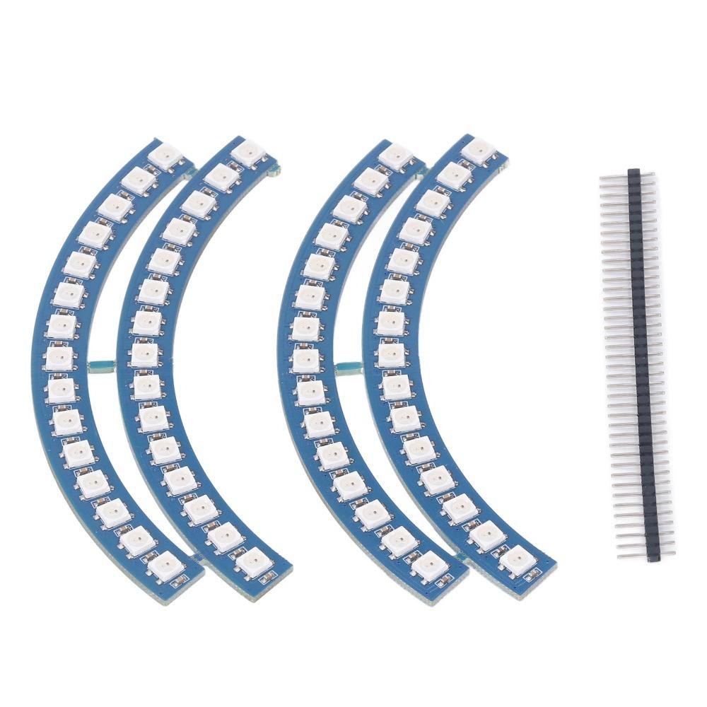 

WS2812 RGB Ring Light 60 LEDs High Brightness RGB LED Lamp Board 5V 256 Brightness Levels Wall Clock Light DIY Clock синій