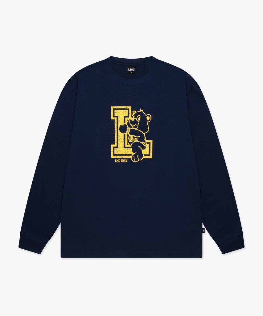LMC Bear Univ Long Slv Tee Navy