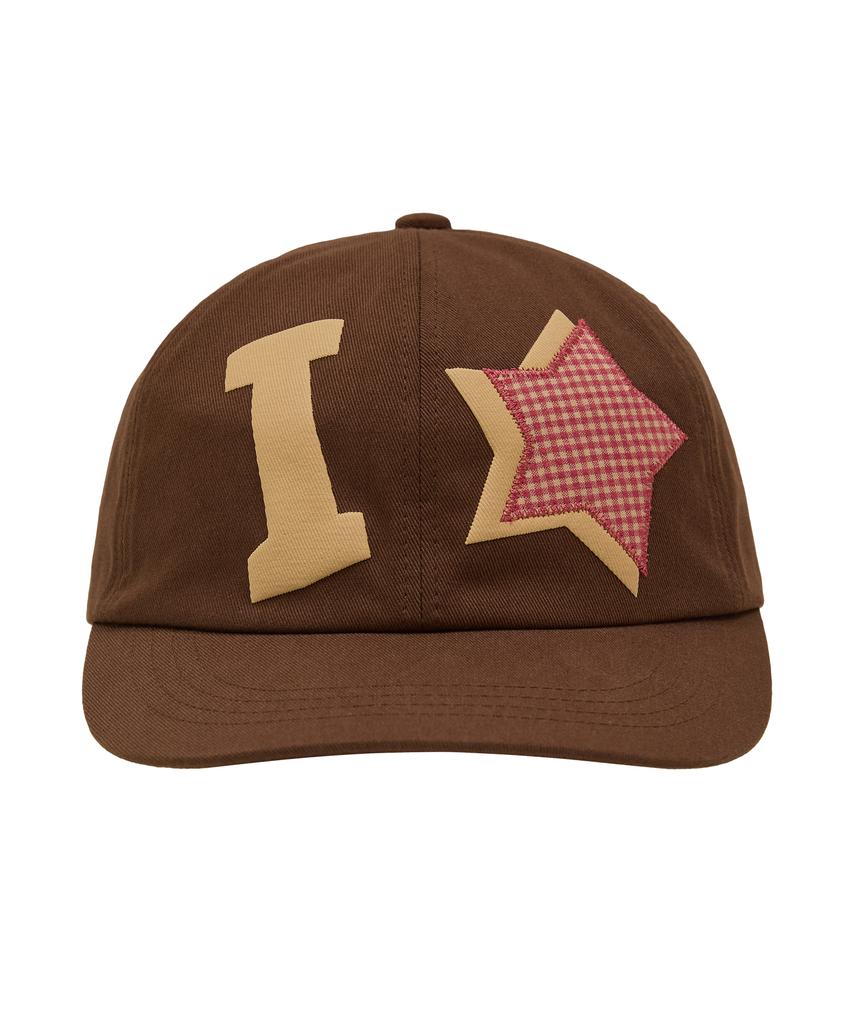 WAIKEI Yk Check Applique Ball Cap Brown