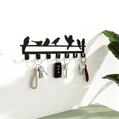 Vintage Bird Wall Hook Rustproof Iron Key Holder Organizer