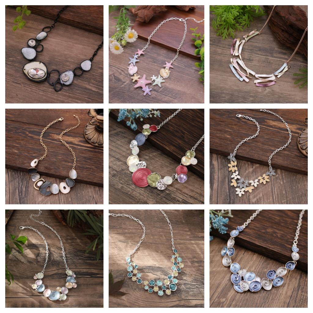 Pendentif long fleur géométrique creuse couleur émail, pendentif collier polyvalent en forme de cœur pour femme à sens élevé