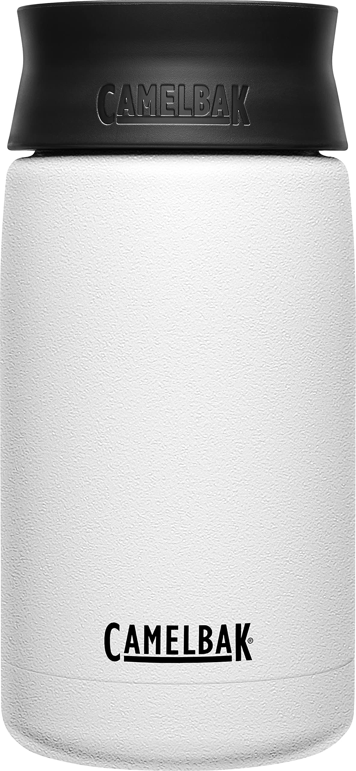 

CamelBak Hot Cap Travel Mug, 360° Direct Drinking, Dual Use Tumbler & Water Bottle, Vacuum Insulated, Keeps Drinks Hot or Cold, 350ml, White