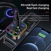V5.3 FM Transmitter Car Adapter, Type-C PD30W And Dual USB QC 3.0 Ports Car Charger, Hands Free Calling, Wireless Radio MP3 Player Stereo Music Audio