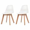 Exclusive House - Dining Chairs Set of 2 White Plastic