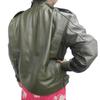 Dámska pravá zelená LAMBSKIN koža, moto BIKER bunda, priliehavý strih, dlhé rukávy, ŠTÝLOVÁ a krásne vyzerajúca bunda, darček pre ženy