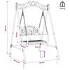 Swing Bench Steel 113 x 121.5 x 168 cm Antique White
