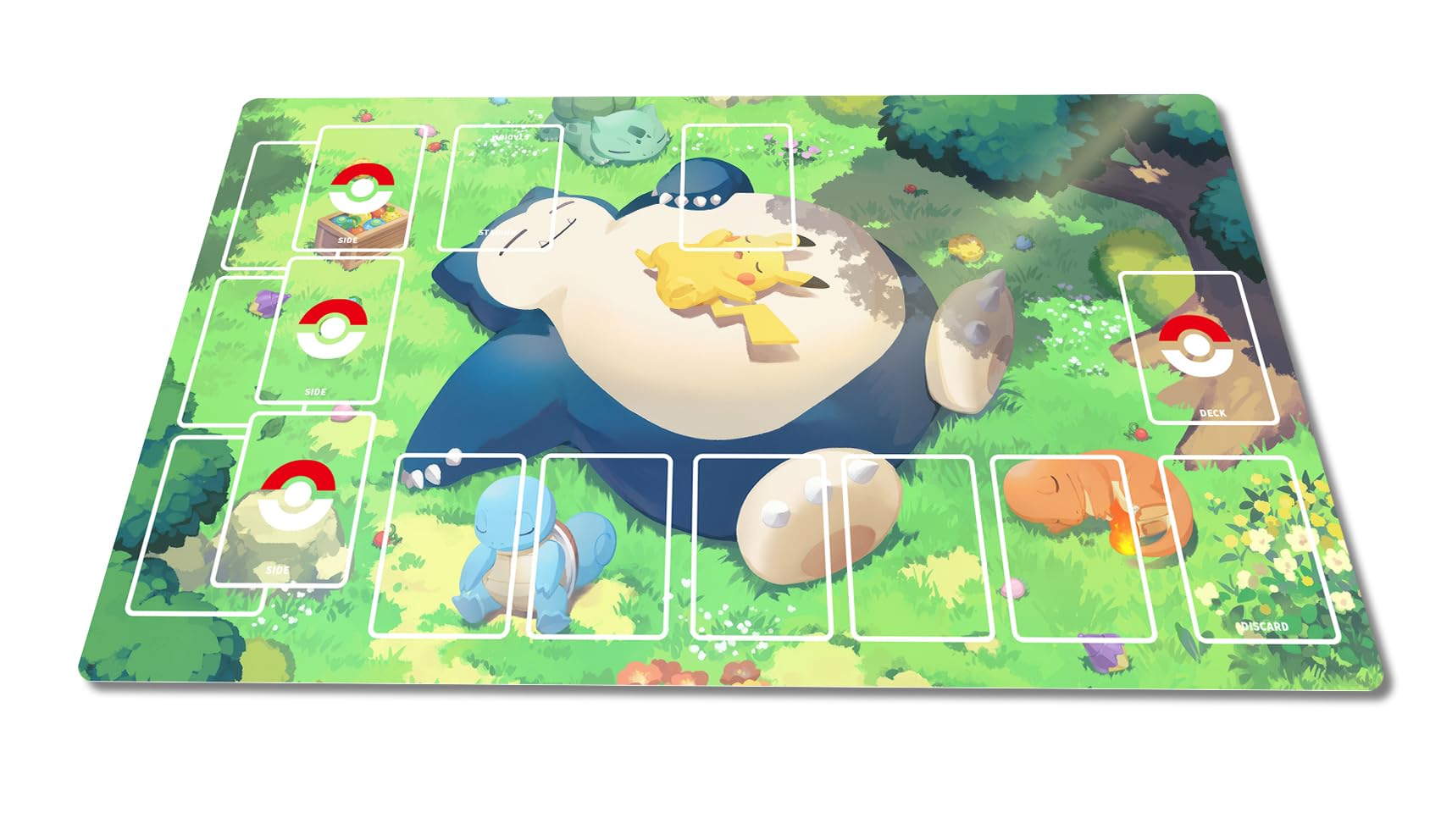 

полностью резиновая сумка для хранения карт Pokemon Playmat, прошитая, игровой коврик, нескользящая, в комплекте, игры, карты, 6035см (С) [Использовал]