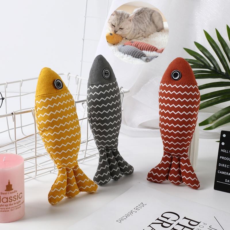 Cross-border Pet Cat Mint Toy For Cats Interactive Catnip Plush Fish Toy