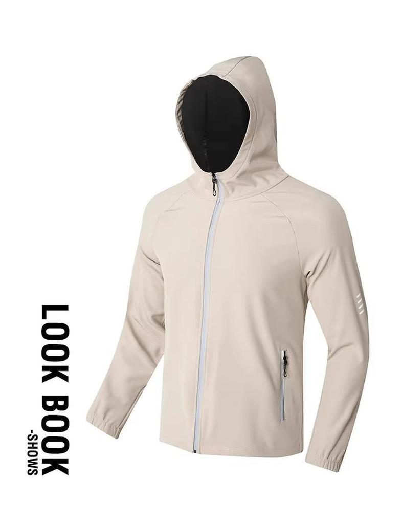Unisex Winter Outdoor Windproof Velvet Jacket with Reflective Zipper for Cycling, Running, and Leisure Activities.