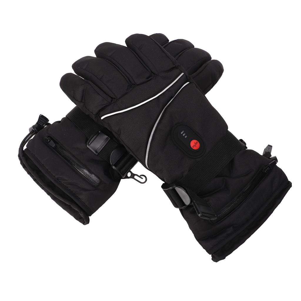 1 Pair Heated Gloves DC 5V Thicken Touch Sensitive 3 Levels Temperature Adjustment Waterproof Electric Heated Gloves