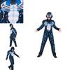 Costume Outfit per Bambini Ragazzi Venom Simbionte Spider-man con Lavorazione Raffinata e Maschera Rimovibile