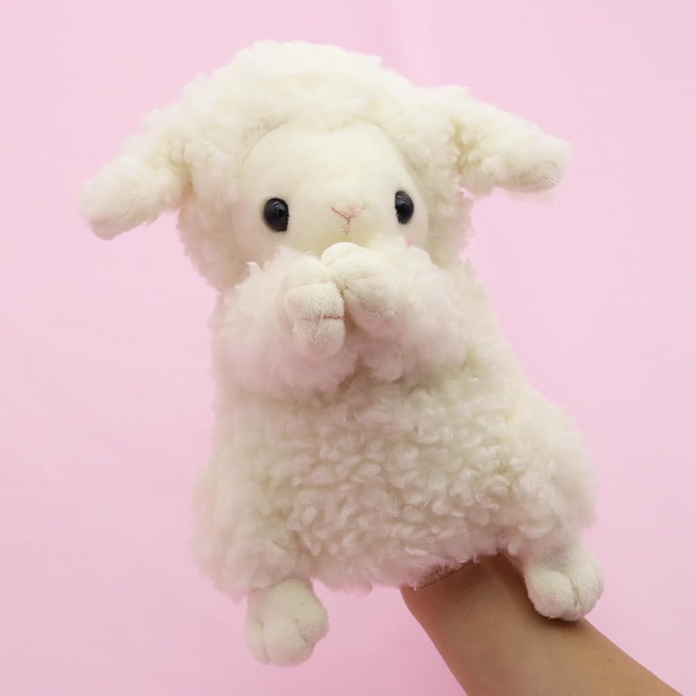 Takeoff Hand Puppet Sheep Ivory Soft Plush Toy for Kids
