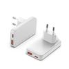 Szybka ładowarka GaN 65W, 2 porty USB C USB A, ładowarka ścienna, blok szybkiego ładowania do telefonu, laptopa, tabletu