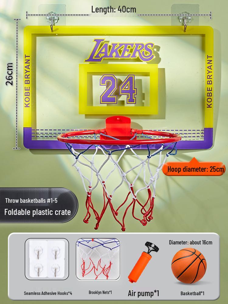 

Wall-Mounted Folding Indoor Basketball Hoop for Kids