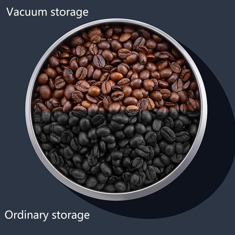 Stainless Steel Container Airtight Coffee Canister for The Kitchen Coffee Ground Grains Jar for Tea Coffee Sugar Storage
