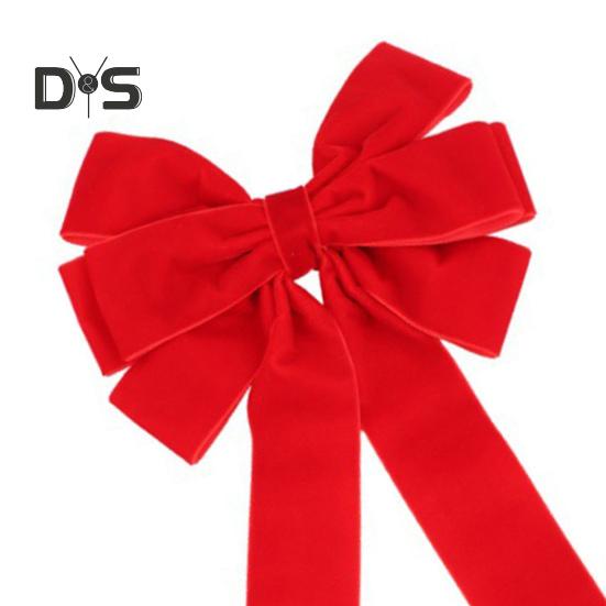 5 st Jul Sammet Råset Julgran Toppdekoration Krans Sammet Band Råset för Presentförpackning DIY Hantverk