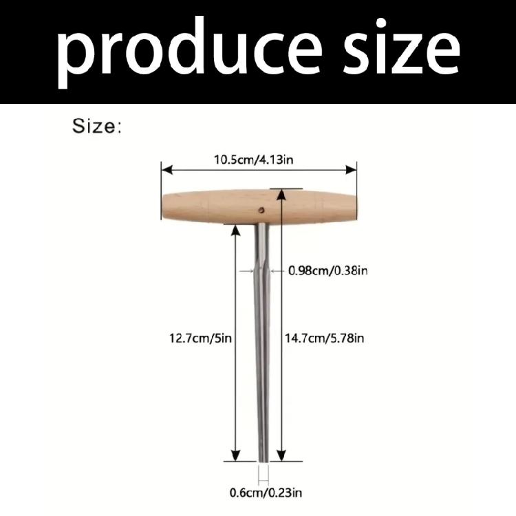 Violin-Wartungswerkzeug Edelstahl-Violinenbohrer mit Holz-Ergonomischem Griff Geeignet für Wirbellocheinsatz