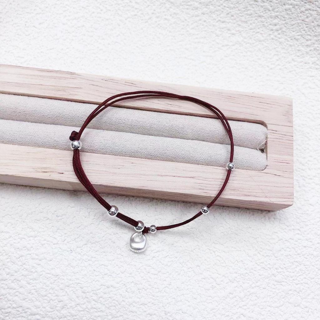 Ancient Style 925 Silver Red Rope Bracelet - Exquisite Light Luxury Gift for Bestie