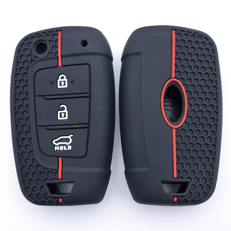 Silicone Car Remote Key Case Cover Fob For Hyundai Tucson Accent Solaris Elantra I30 I35 I40 Kona Celesta Sonata Creta