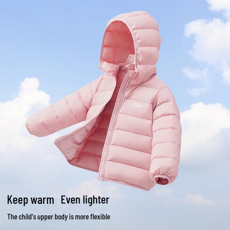 GAP Unisex Kids' Logo Hooded Lightweight Down Jacket