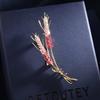 SUYU Luxury Cpper Micro Inlaid Cubic Zirconia Colorful Wheat Brooch Zircon Gifts Clothing Accessories