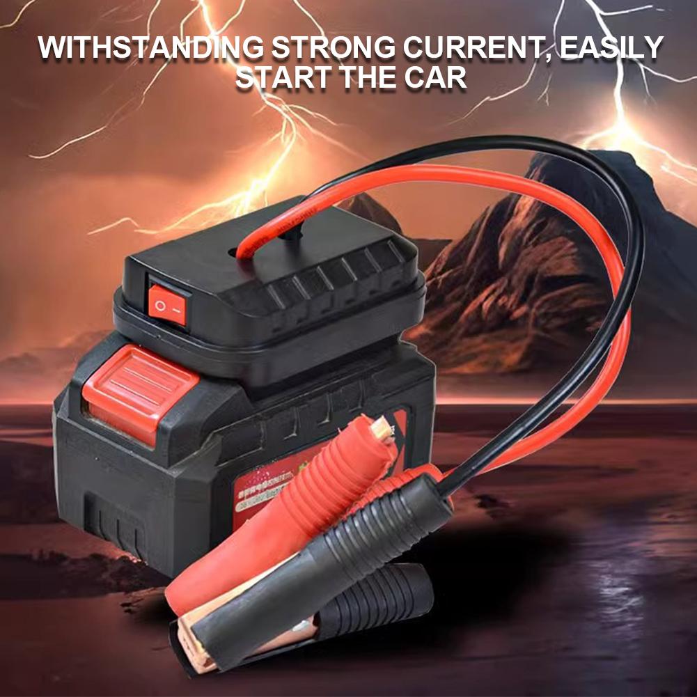 Portable 18V Lithium Batteries Converts Emergency Starter Adapter Car Jump Starter Power Source for Tools Impact Wrench