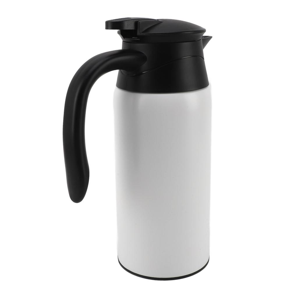 Electric Car Kettle 800ml Capacity Fast Heating Auto Shutoff Stainless Steel 12V 24V Electric Travel Mug for Cars Trucks
